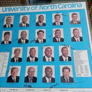 1993/1994 Signed NCAA Tar Heels Poster
